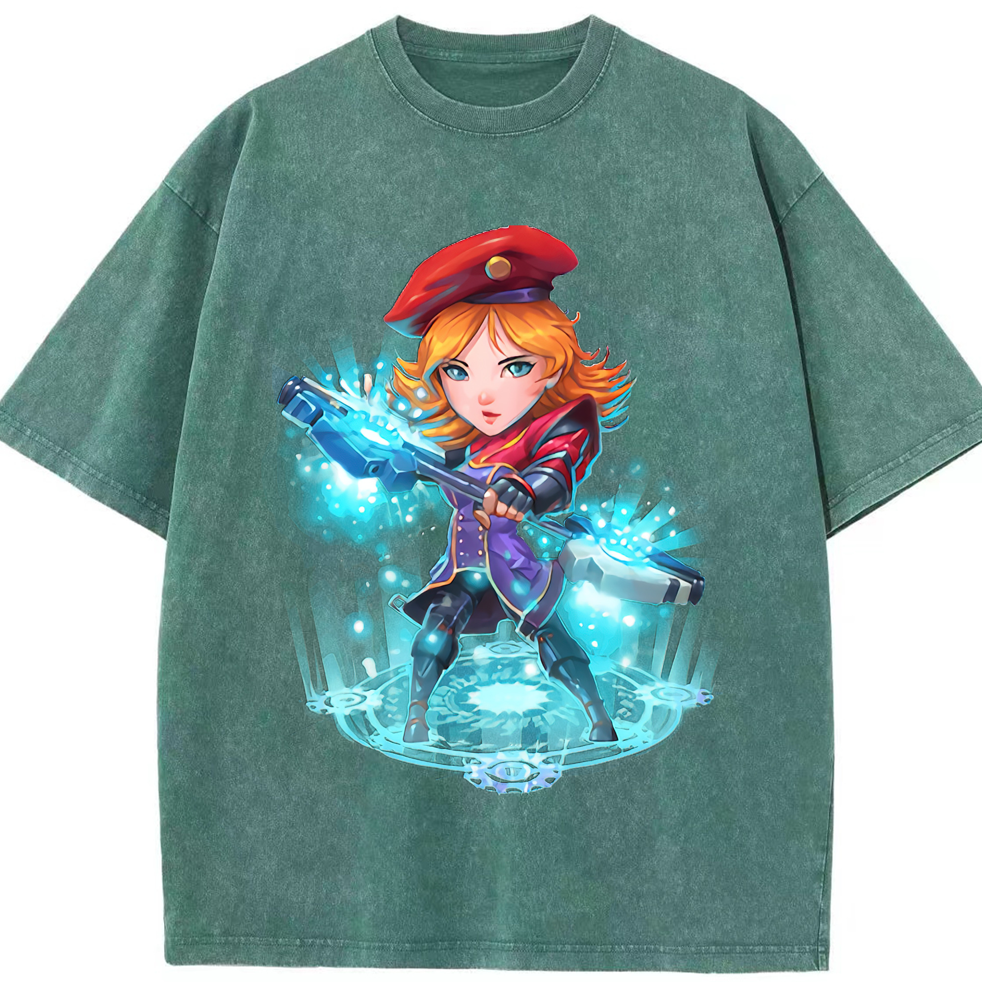 リーグ・オブ・レジェンド League of Legends LOL 綿100% ヴィンテージ風 半袖Tシャツ（フロントプリント）